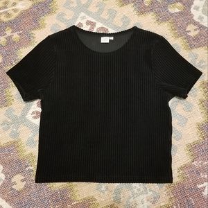 Twik corduroy cropped tee - black